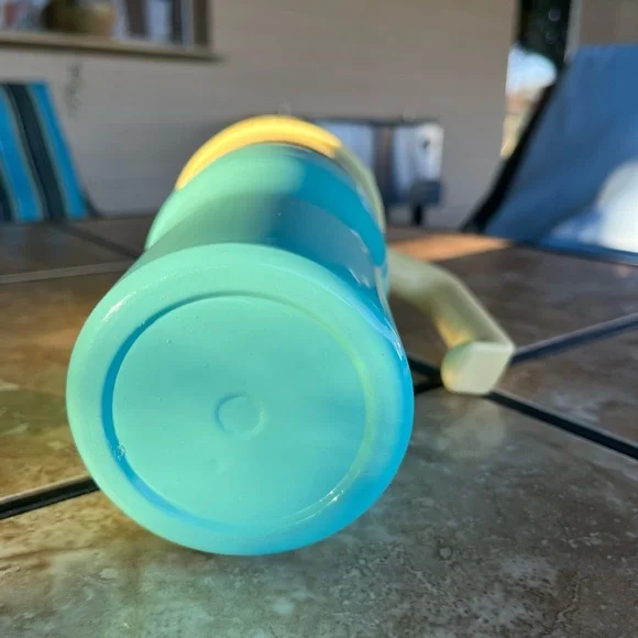 Alpine Cuisine Double Wall Tumbler with handle and metal straw. 400 oz. BPA free - Picture 6 of 9